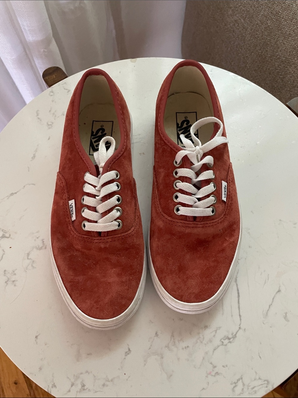 Vans Authentics Suede Low-Top Sneakers - Rust Women’s 8/ Men’s 6.5 Like New